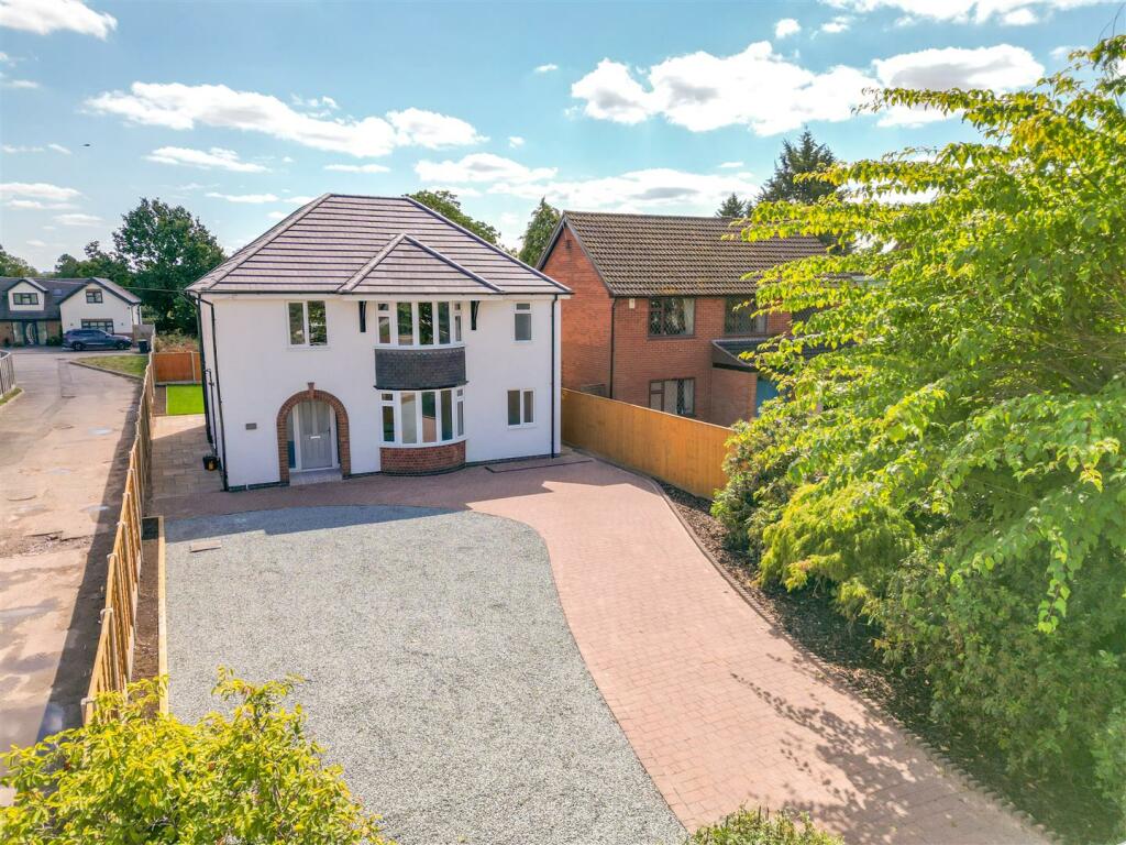 Double storey rear and side extension with full internal renovation and new roof, Nuneaton, aerial view