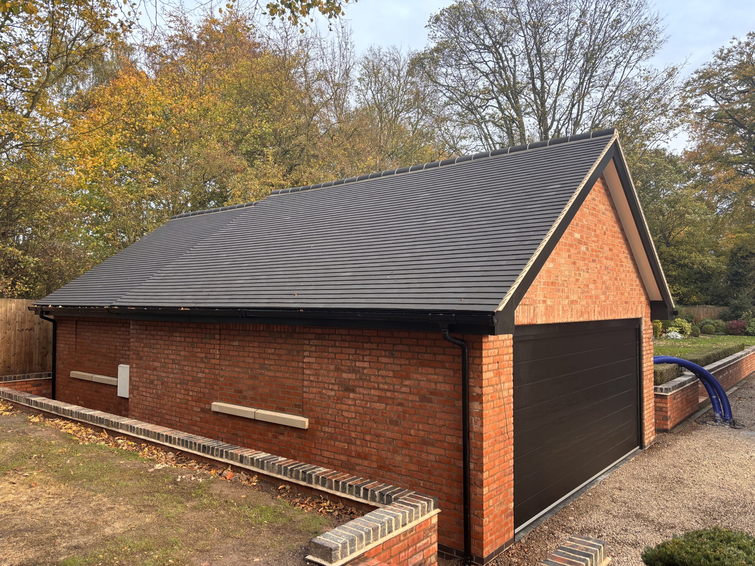 Cadeby new build double garage - completed