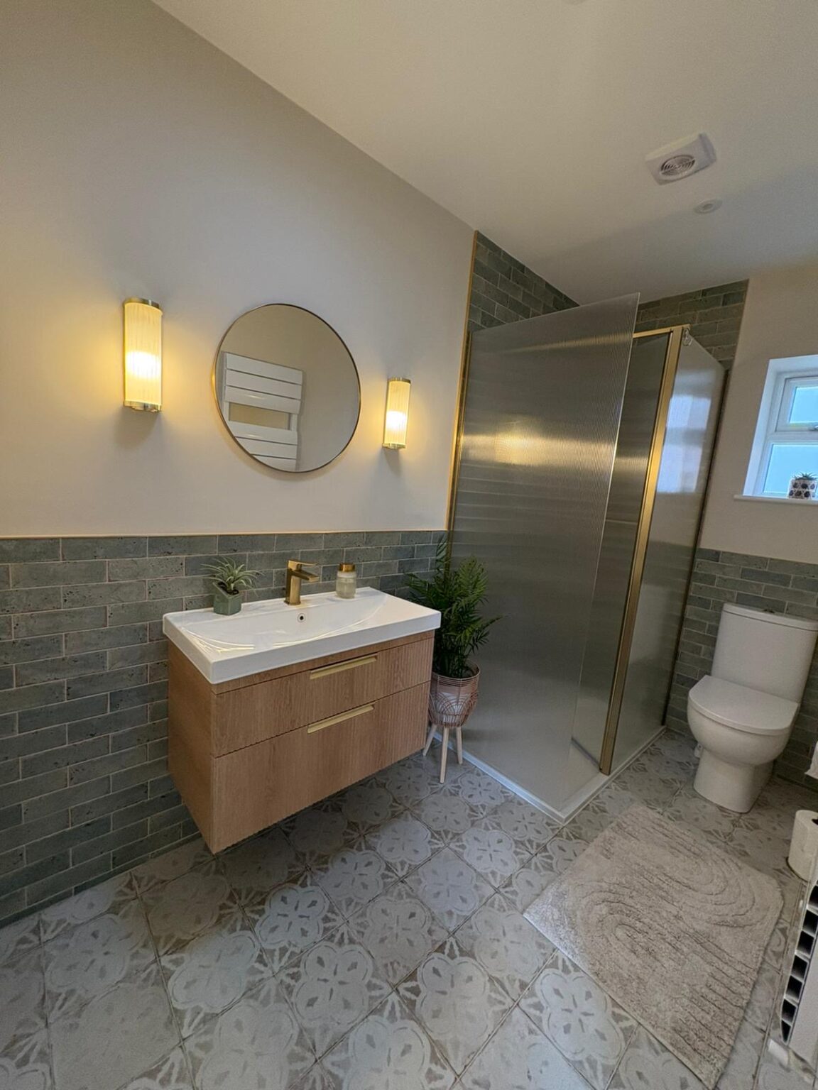 En suite bathroom with walk in shower in Nailstone by Parker Grears Developments