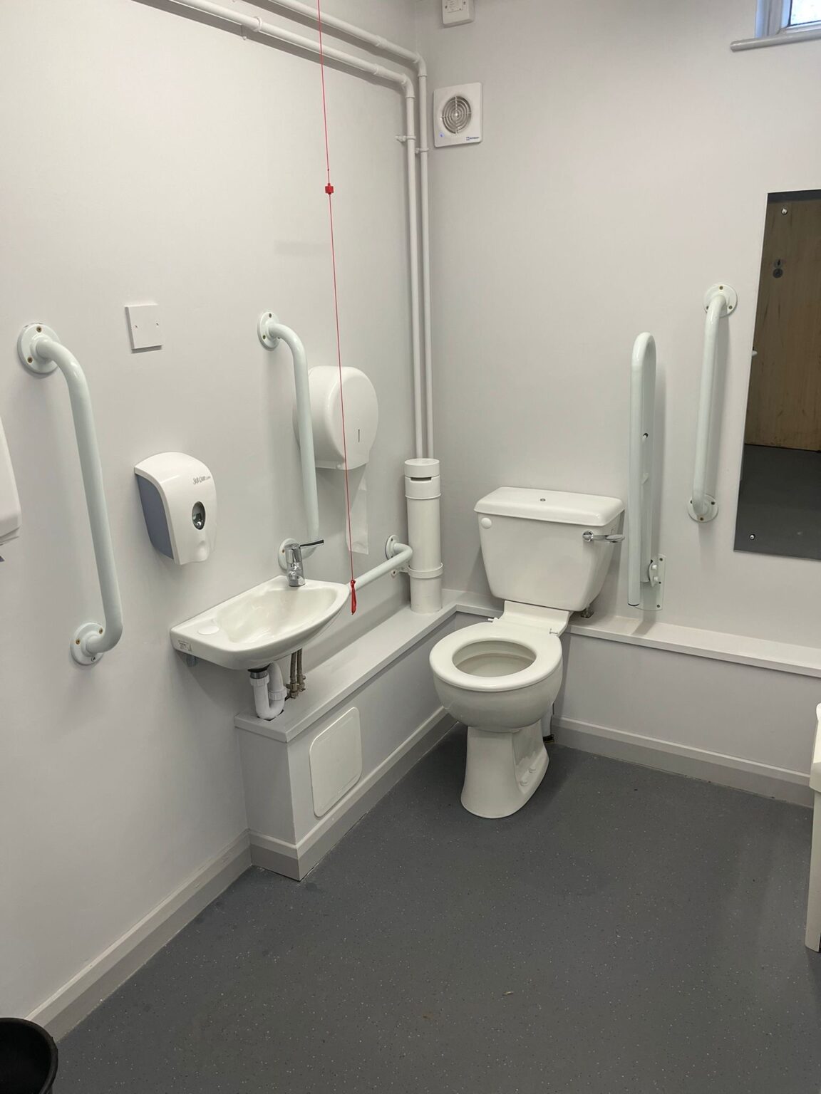 Accessible toilet at Wembrook Community Centre, Nuneaton