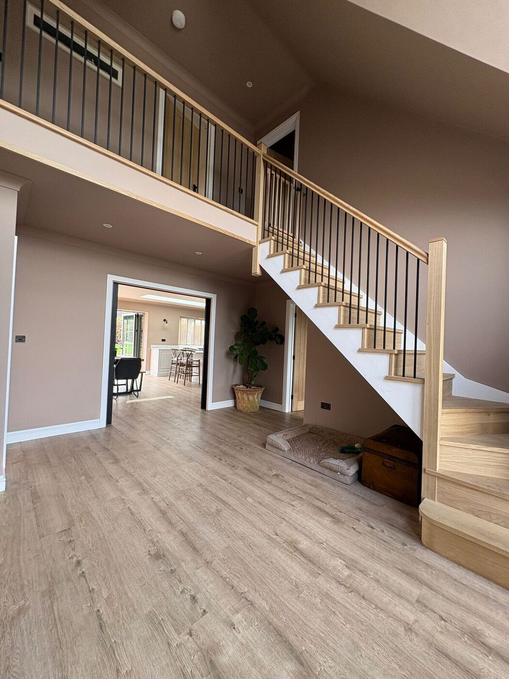 Bespoke oak staircase in the Wolvey home
